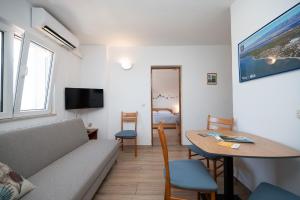 Televízia a/alebo spoločenská miestnosť v ubytovaní Apartment Vrsi - Mulo 3276a