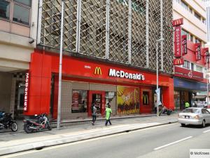 a mcdonalds store on the side of a city street at Hotel 1915 Chinatown Kuala Lumpur in Kuala Lumpur