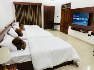 TV a/nebo společenská místnost v ubytování Monarch Enclave Accra
