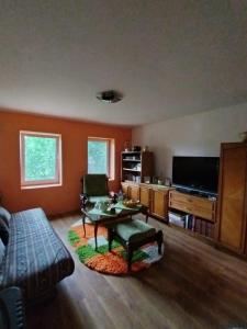 a living room with a couch and a table at Tamara in Vrdnik +7 photos