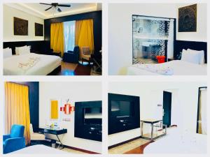Kudle Beach View Resort And Spa Gokarna客房内的一张或多张床位