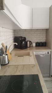 Η κουζίνα ή μικρή κουζίνα στο Apartamenty Szczawnica A2