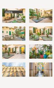 un collage di quattro immagini di un edificio di Saranton House a Catania