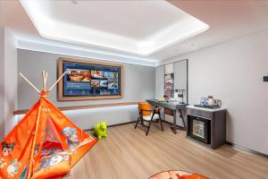 Dingshe Hotel Guangzhou Shamian Island Yongqingfang Branchにあるシーティングエリア