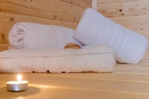Postel nebo postele na pokoji v ubytování Haus am Strand Ferienwohnung Haus am Strand 5