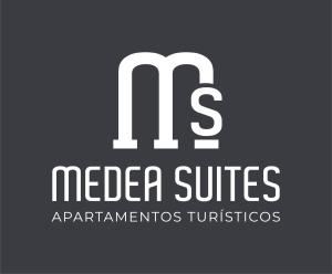 a logo for a medic agency with twomn at Medea Suites Apartamentos in Mérida
