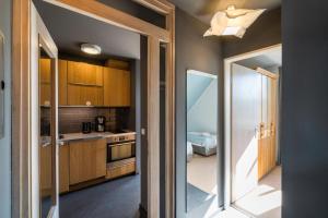 Η κουζίνα ή μικρή κουζίνα στο Haus am Schilf - Wohnung 3 +20 φωτογραφίες