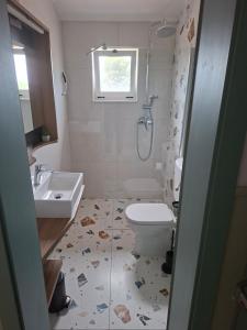 Et badeværelse på Apartment & Rooms Roza