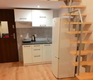 Η κουζίνα ή μικρή κουζίνα στο Hola Apartamenty Pomorska +5 φωτογραφίες