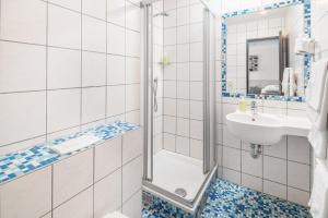 Koupelna v ubytování Hotel Rennschuh