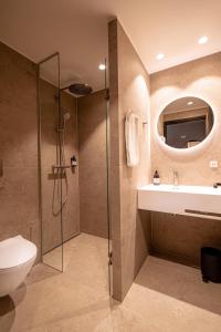 Koupelna v ubytování Hotel Melfarhus