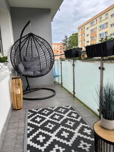 Μπαλκόνι ή βεράντα στο Gdynia Apartament Torpedownia