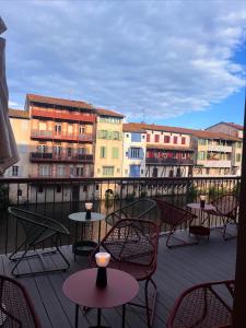 Balkón nebo terasa v ubytování Grand Hotel de Castres
