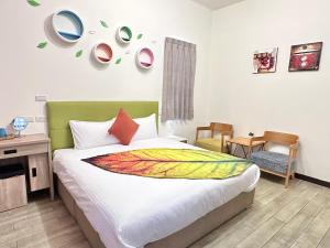 Letto o letti in una camera di Ba Ba Xiao Wu 2