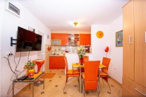 Kuchyň nebo kuchyňský kout v ubytování Jadran Apartments