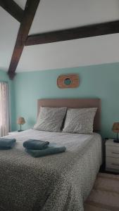 Postel nebo postele na pokoji v ubytování Maison charmante à Villiers-le-Roux avec jardin + 37 fotografií