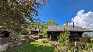 Un jardín fuera de Chalet nature Nendaz-