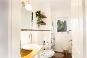 Phòng tắm tại Ferienwohnung Oberdeck Eckernförde