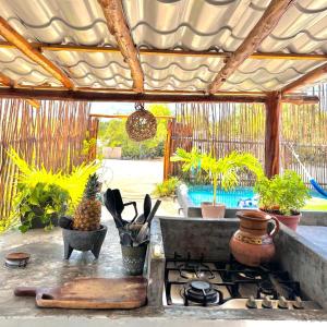 Zahrada ubytování Ecoco Holbox - EcoChic - Cabañas de Madera - Holbox Retreat