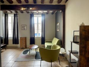 Χώρος καθιστικού στο Appartement Le Coche d'Eau Auxerre Les Quais