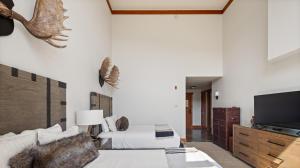 TV a/nebo společenská místnost v ubytování 1535 Guest Room Spruce Peak Lodge at Stowe Mt Resort Sleeps 4