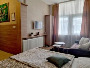 Televízia a/alebo spoločenská miestnosť v ubytovaní Villa Lucia - Apartments&Rooms