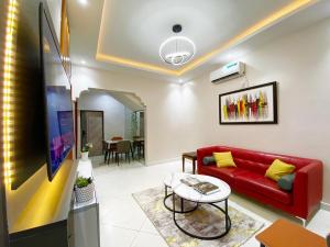 Un lugar para sentarse en Stylish Apartment- Park View Ikoyi