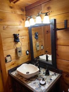 Et badeværelse på Bear Country Cabin + 28 billeder
