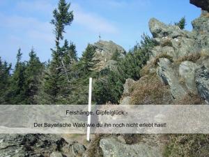 a cross on top of a mountain with trees at Hotel zur Linde - Bayerischer Wald - aktivCard mit 154 kostenfreien Leistungen - kostenloser Parkplatz in Lohberg