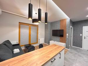 Televízia a/alebo spoločenská miestnosť v ubytovaní ApartmentPrestige Central Station