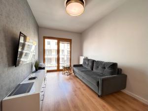 Televízia a/alebo spoločenská miestnosť v ubytovaní ApartmentPrestige Central Station