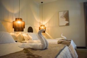Cama o camas de una habitación en Sélanna