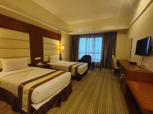 TV a/nebo společenská místnost v ubytování Pearl View Hotel Prai, Penang