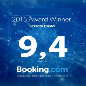 Certifikát, hodnocení, plakát nebo jiný dokument vystavený v ubytování Secreto Quartos