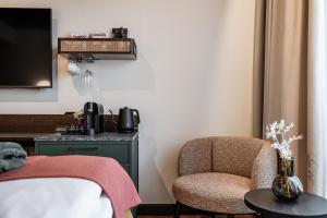 Kohvi ja tee valmistamise võimalus majutusasutuses Hotel Fratelli