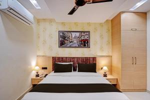 Postel nebo postele na pokoji v ubytování Hotel Grand le mount
