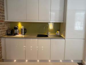 Η κουζίνα ή μικρή κουζίνα στο Central Kemptown Brighton Studio Apartment