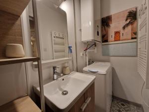 Ένα μπάνιο στο Studio Intime & Chaleureux - Terrasse privative - Lyon Sud +4 φωτογραφίες