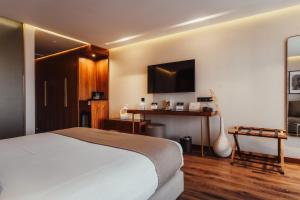 TV a/nebo společenská místnost v ubytování Longue vie Hotels