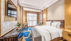 Voodi või voodid majutusasutuse Lyhn International Hotel Chengdu Taikoo Li toas