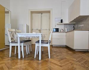 Kuchyň nebo kuchyňský kout v ubytování Slezska Apartments