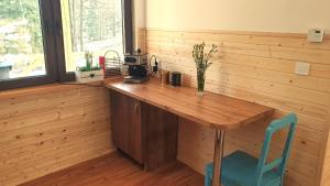 Kuchyň nebo kuchyňský kout v ubytování Omszałe Głazy Mossy Rocks Dom na wyłączność