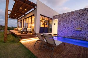 Casa De Campo Com Rio Privativo内部或周边的泳池