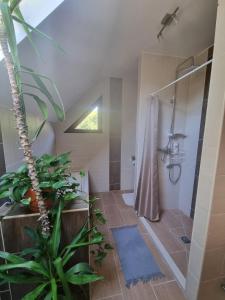 Koupelna v ubytování Bámbi Apartman