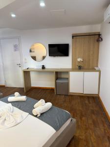 TV a/nebo společenská místnost v ubytování Hotel Summer