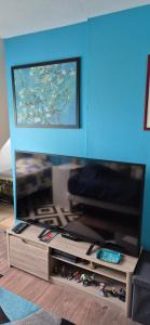 TV a/nebo společenská místnost v ubytování La Souris bleue