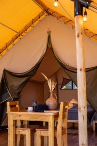 Posezení v ubytování Glamping Salty Garden