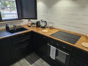 a kitchen with a sink and a counter top at Sweet Pisa Guesthouse in Pisa