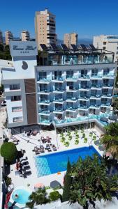 an aerial view of a hotel with a swimming pool at Essence Hotel Boutique in Torremolinos