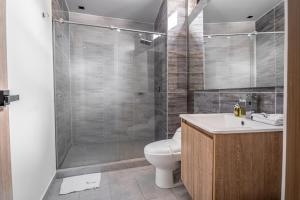Koupelna v ubytování Hotel Plaza Doce